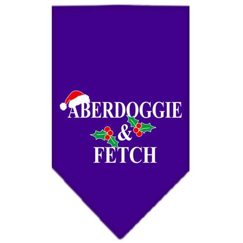 Aberdoggie Christmas Screen Print Bandana Purple Small Default Title