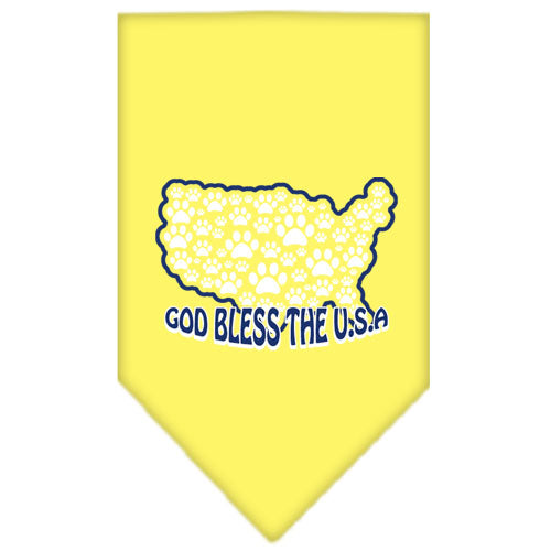 God Bless Usa Screen Print Bandana Yellow Large GreatEagleInc