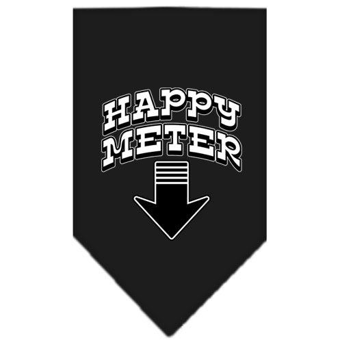 Happy Meter Screen Print Bandana Black Large GreatEagleInc