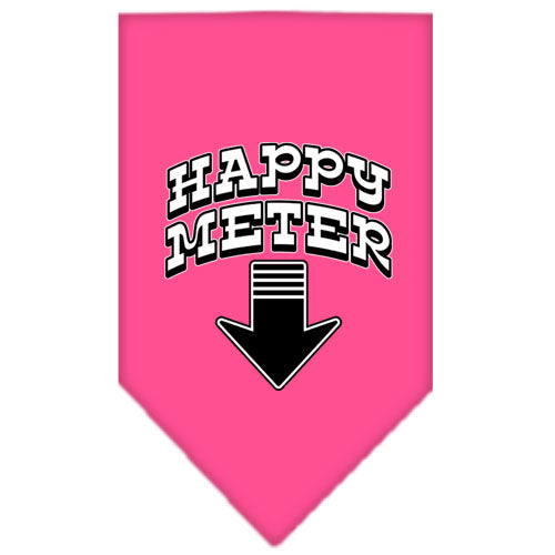 Happy Meter Screen Print Bandana Bright Pink Large GreatEagleInc