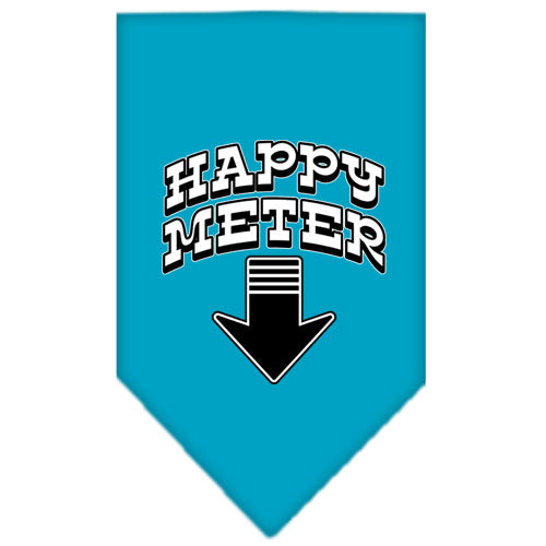 Happy Meter Screen Print Bandana Turquoise Large GreatEagleInc