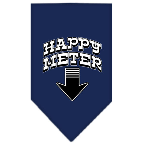 Happy Meter Screen Print Bandana Navy Blue Small GreatEagleInc