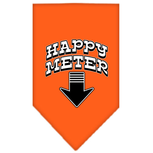 Happy Meter Screen Print Bandana Orange Small GreatEagleInc