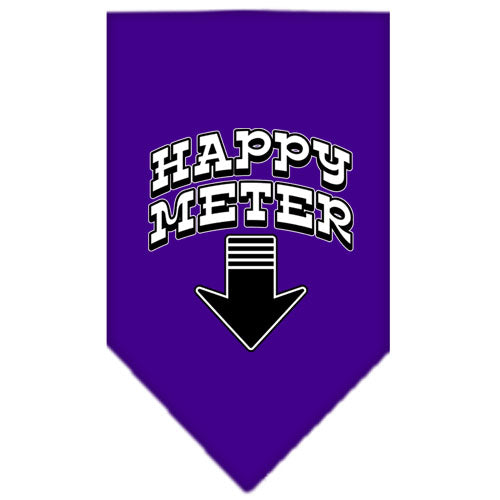 Happy Meter Screen Print Bandana Purple Small Default Title