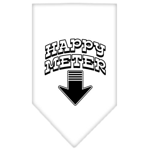 Happy Meter Screen Print Bandana White Small GreatEagleInc