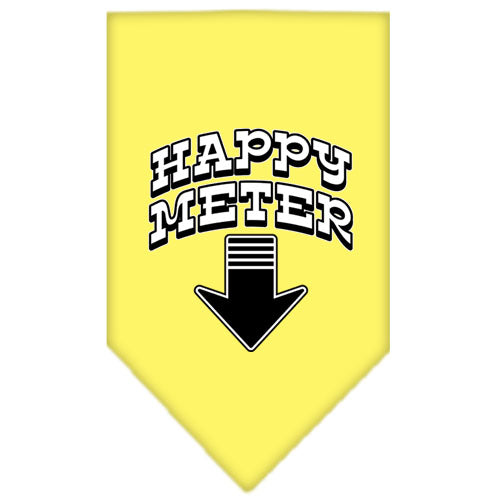 Happy Meter Screen Print Bandana Yellow Small GreatEagleInc