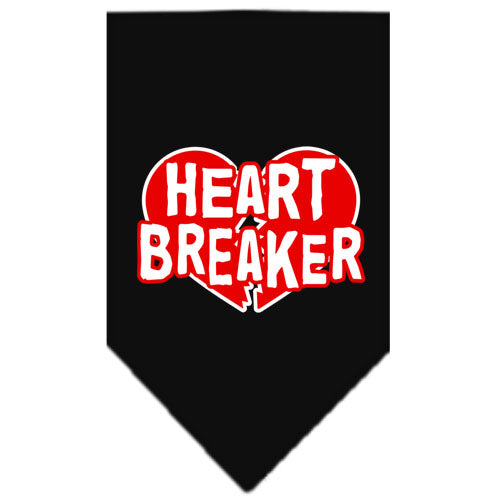 Heart Breaker Screen Print Bandana Black Large GreatEagleInc