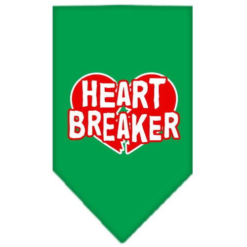 Heart Breaker Screen Print Bandana Emerald Green Large GreatEagleInc