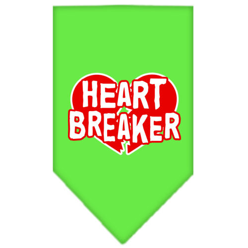 Heart Breaker Screen Print Bandana Lime Green Large GreatEagleInc