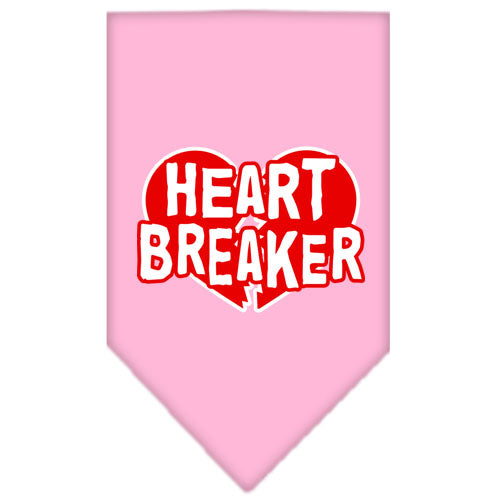 Heart Breaker Screen Print Bandana Light Pink Large GreatEagleInc