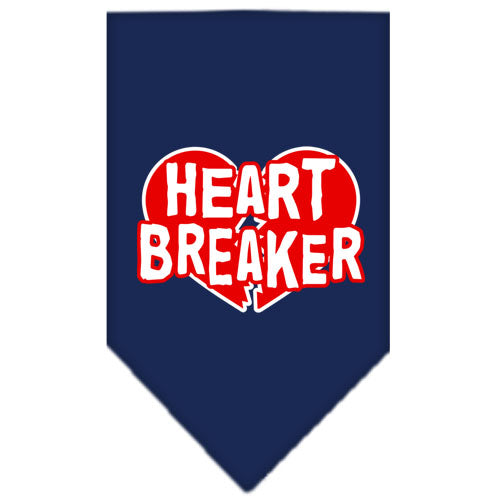 Heart Breaker Screen Print Bandana Navy Blue Large GreatEagleInc