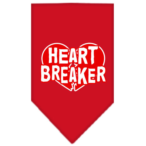 Heart Breaker Screen Print Bandana Red Large GreatEagleInc