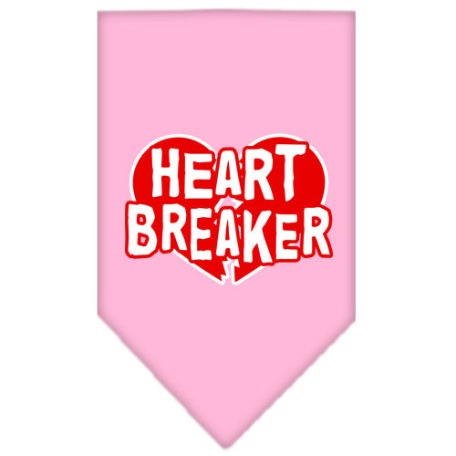 Heart Breaker Screen Print Bandana Light Pink Small GreatEagleInc