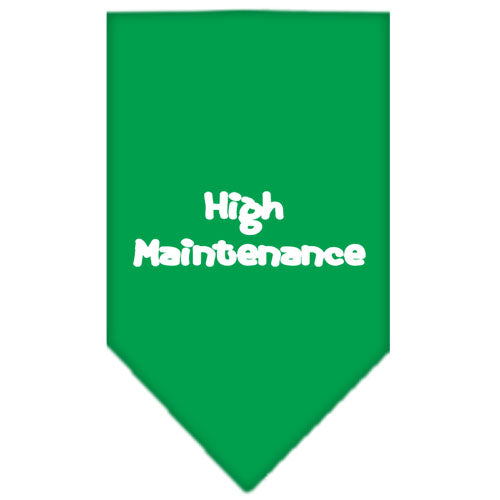 High Maintenance Screen Print Bandana Emerald Green Large GreatEagleInc