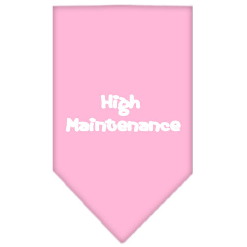 High Maintenance Screen Print Bandana Light Pink Large GreatEagleInc