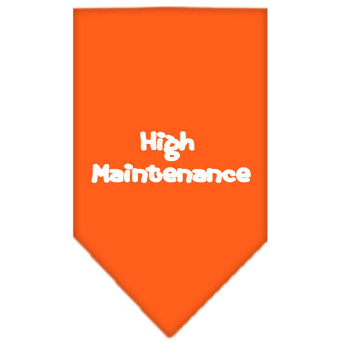 High Maintenance Screen Print Bandana Orange Large GreatEagleInc