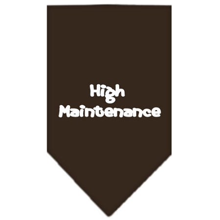 High Maintenance Screen Print Bandana Cocoa Small GreatEagleInc