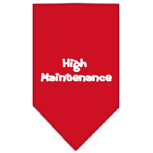 High Maintenance Screen Print Bandana Red Small GreatEagleInc