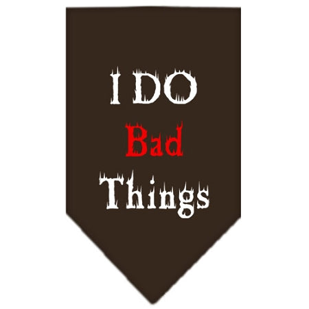 I Do Bad Things Screen Print Bandana Cocoa Small GreatEagleInc