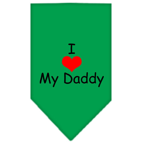 I Heart My Daddy Screen Print Bandana Emerald Green Large GreatEagleInc