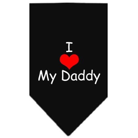 I Heart My Daddy Screen Print Bandana Black Small GreatEagleInc