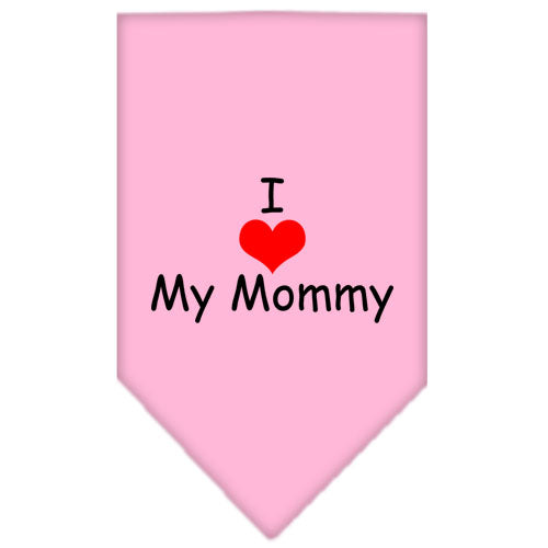 I Heart My Mommy Screen Print Bandana Light Pink Large GreatEagleInc