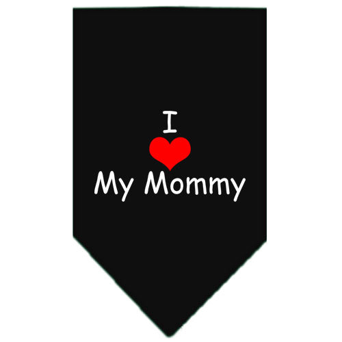 I Heart My Mommy Screen Print Bandana Black Small Default Title