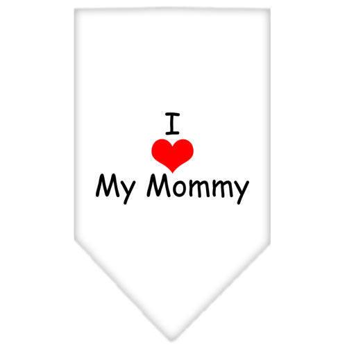 I Heart My Mommy Screen Print Bandana White Small GreatEagleInc