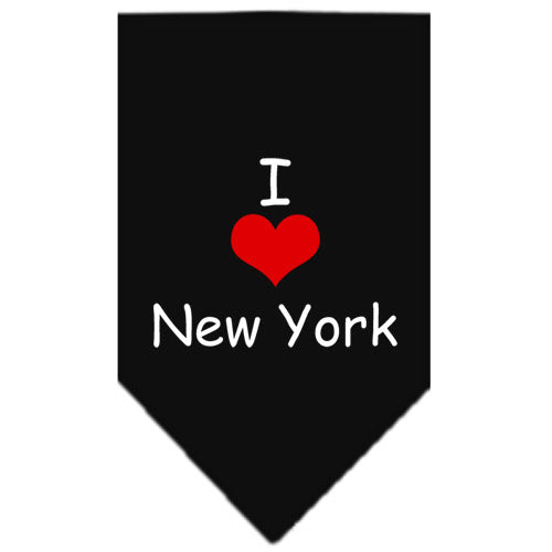 I Heart New York Screen Print Bandana Black Large Default Title