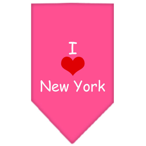 I Heart New York Screen Print Bandana Bright Pink Large GreatEagleInc