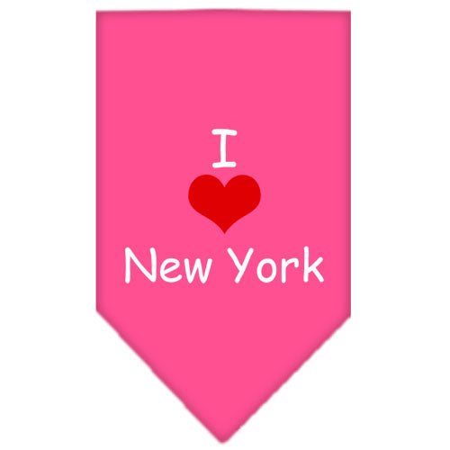I Heart New York Screen Print Bandana Bright Pink Large Default Title
