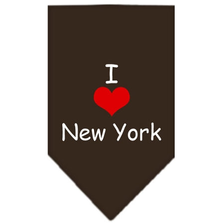 I Heart New York Screen Print Bandana Cocoa Large GreatEagleInc
