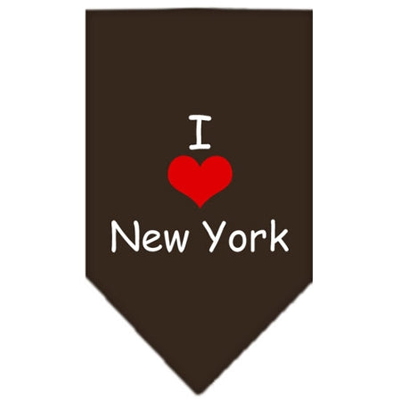 I Heart New York Screen Print Bandana Cocoa Large Default Title