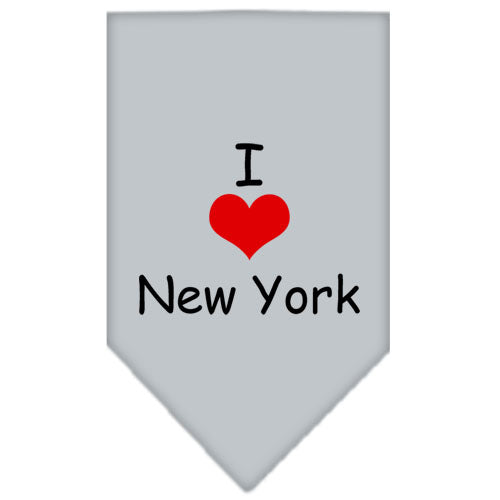 I Heart New York Screen Print Bandana Grey Large Default Title