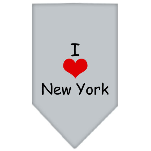 I Heart New York Screen Print Bandana Grey Large GreatEagleInc
