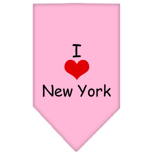 I Heart New York Screen Print Bandana Light Pink Large GreatEagleInc