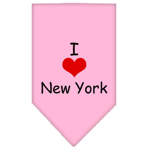 I Heart New York Screen Print Bandana Light Pink Large Default Title