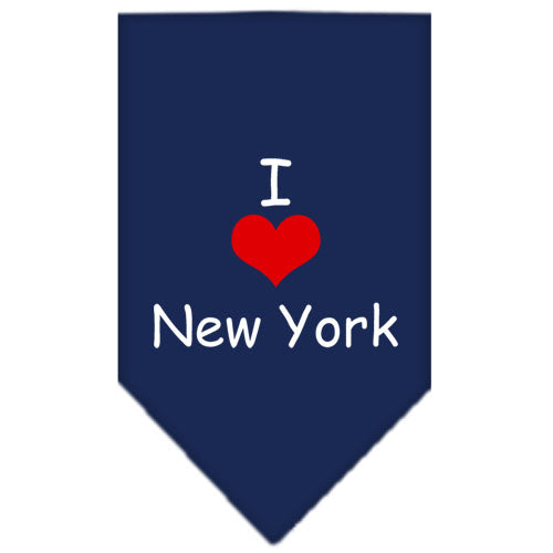 I Heart New York Screen Print Bandana Navy Blue Large Default Title
