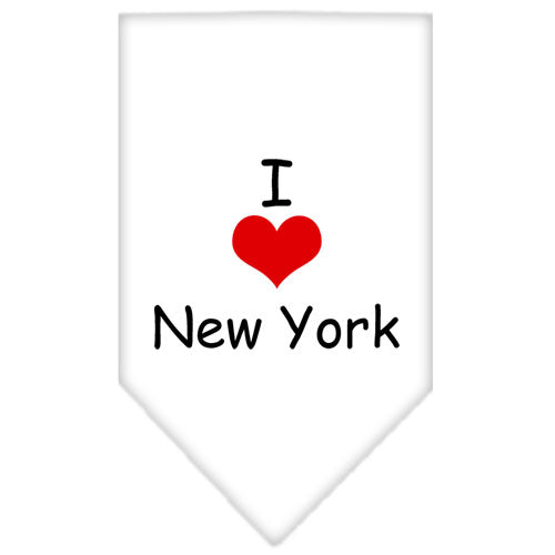 I Heart New York Screen Print Bandana White Large Default Title