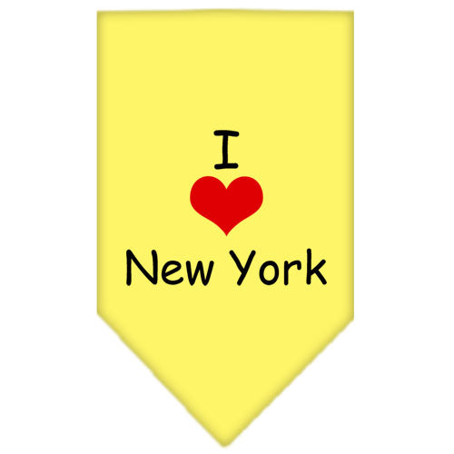 I Heart New York Screen Print Bandana Yellow Large GreatEagleInc