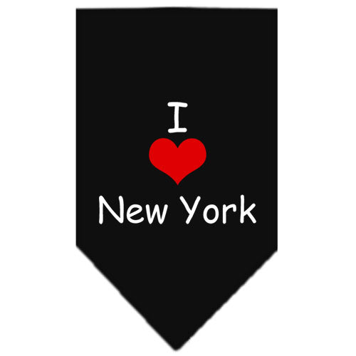 I Heart New York Screen Print Bandana Black Small GreatEagleInc