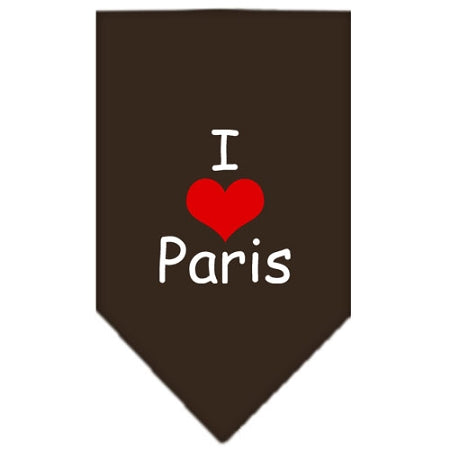 I Heart Paris Screen Print Bandana Cocoa Large GreatEagleInc