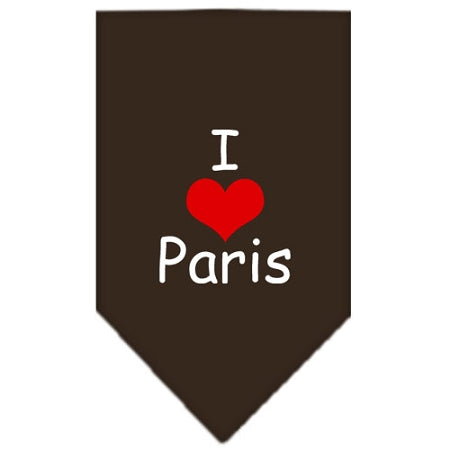 I Heart Paris Screen Print Bandana Cocoa Small GreatEagleInc