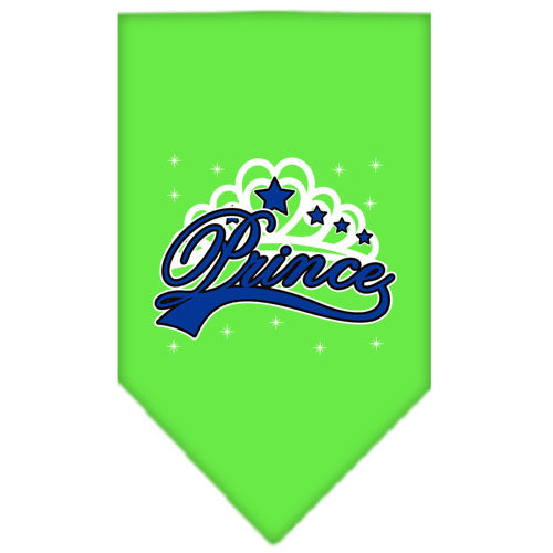 I'm A Prince Screen Print Bandana Lime Green Large Default Title