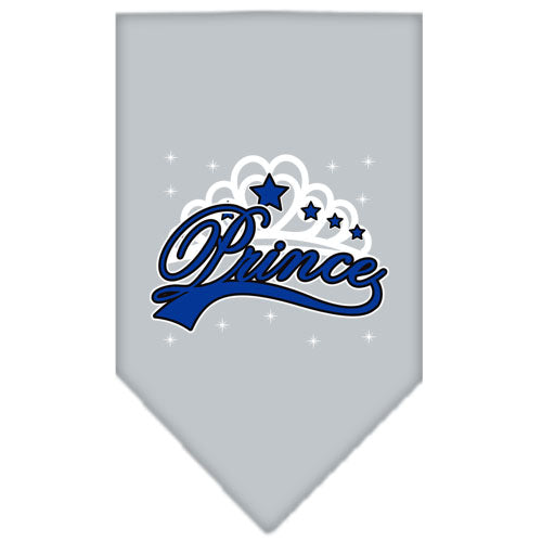 I'm A Prince Screen Print Bandana Grey Small Default Title