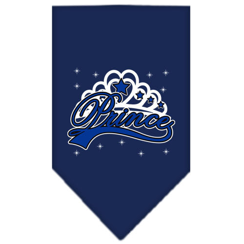 I'm A Prince Screen Print Bandana Navy Blue Small Default Title
