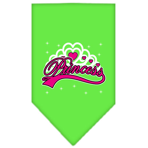 I'm A Princess Screen Print Bandana Lime Green Large GreatEagleInc