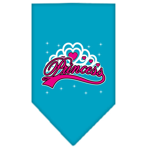 I'm A Princess Screen Print Bandana Turquoise Large GreatEagleInc