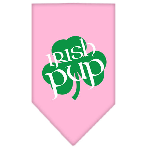 Irish Pup Screen Print Bandana Light Pink Large GreatEagleInc