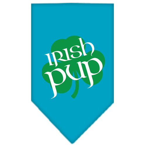 Irish Pup Screen Print Bandana Turquoise Large GreatEagleInc
